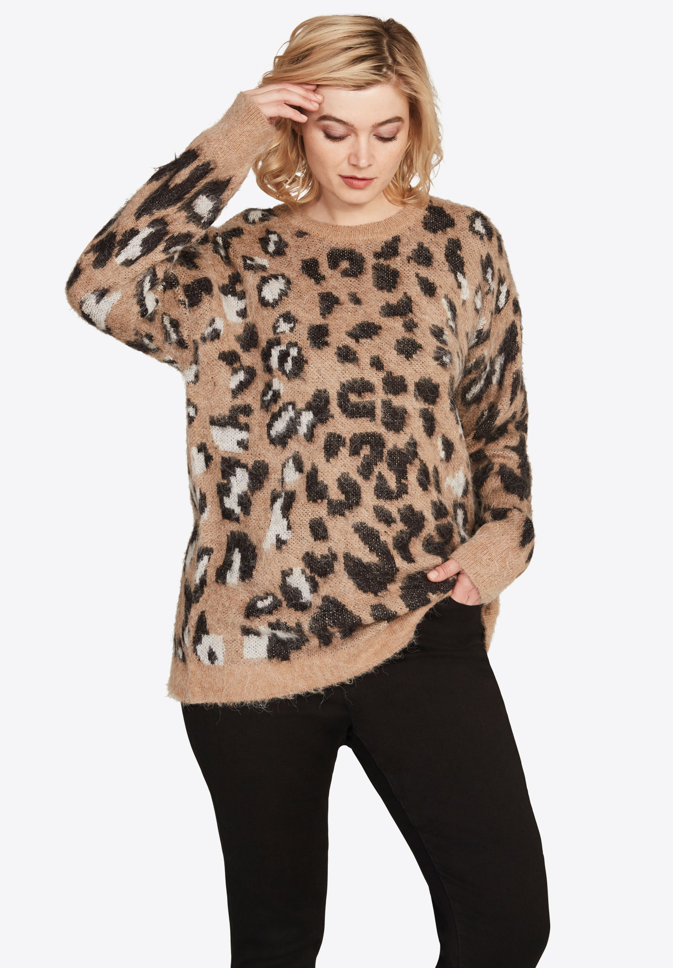 Leopard Print Sweater | Woman Within
