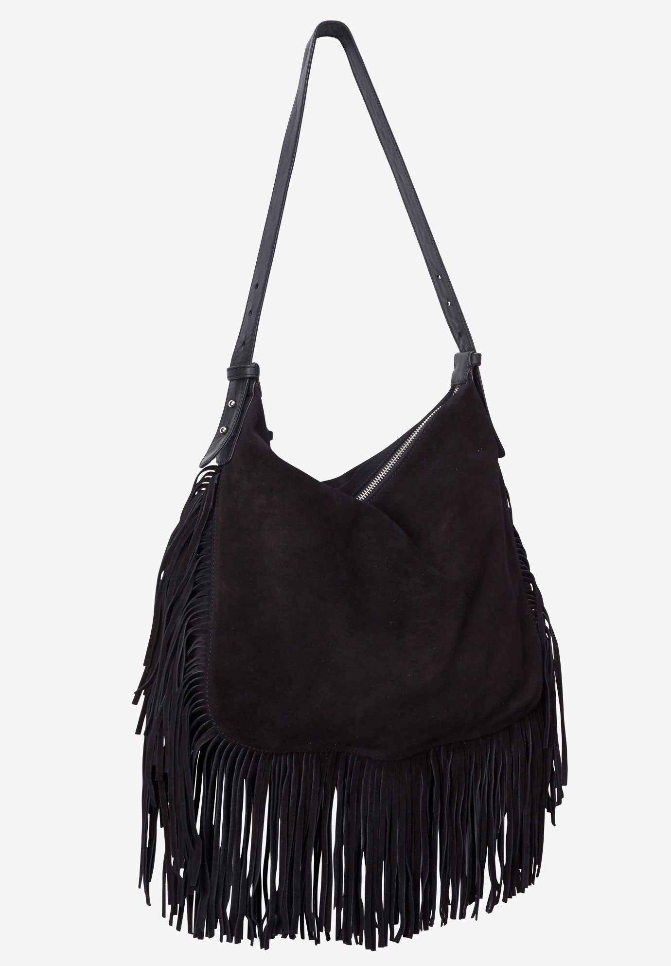 Suede Fringe Handbag by ellos® | Plus Size Handbags & Wallets | Woman ...