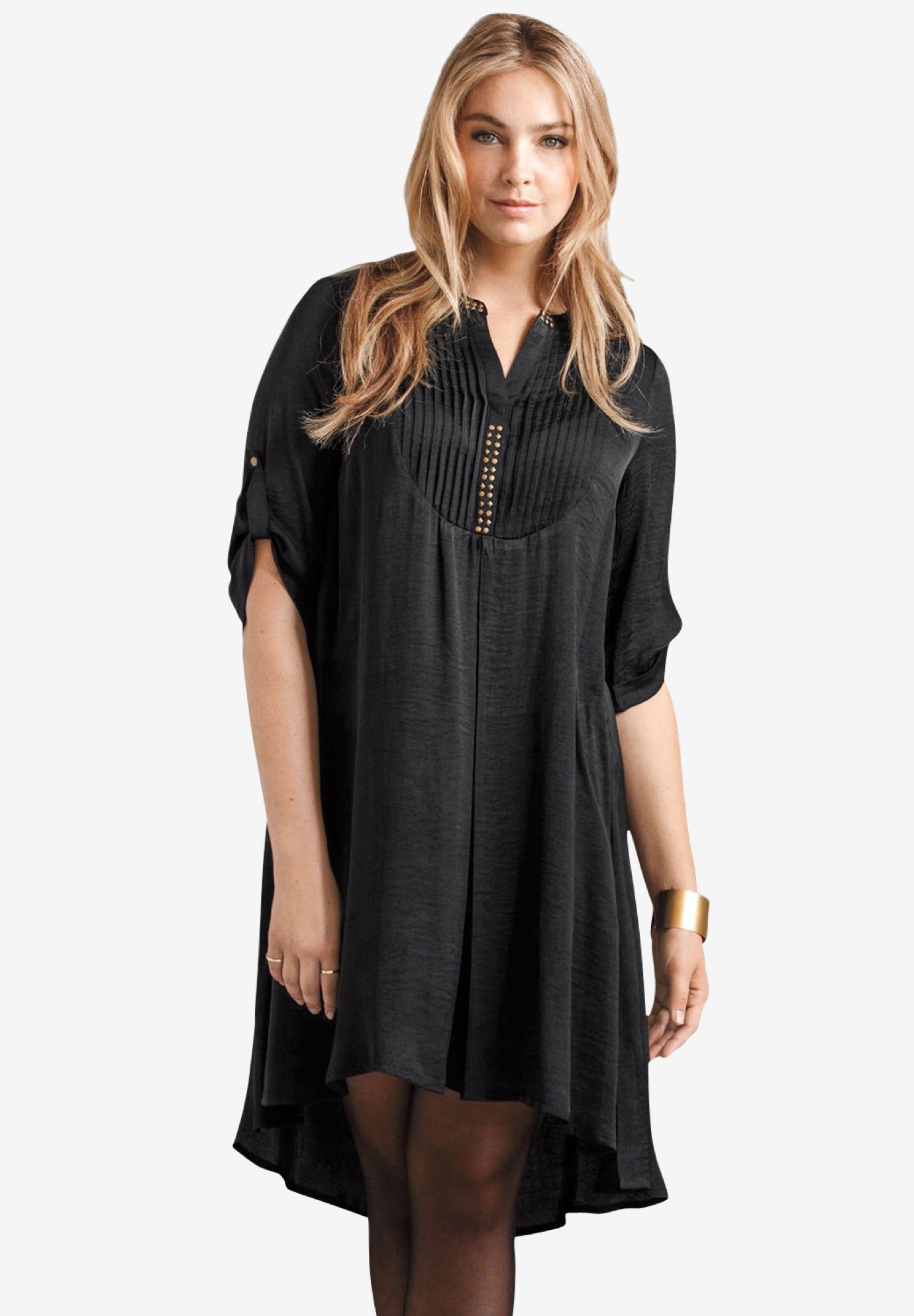Studded Tunic Dress Woman Within
