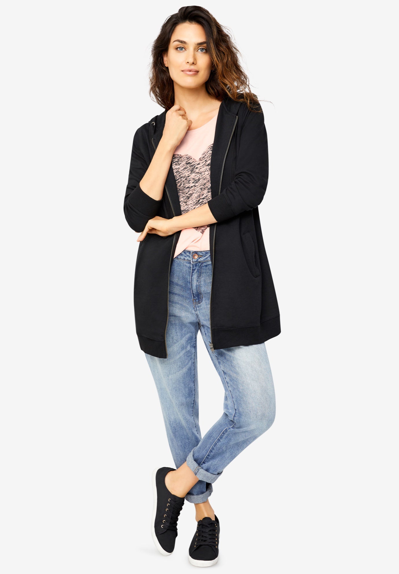 District Women's Featherweight French Terry Full-Zip Hoodie | Product - View #9