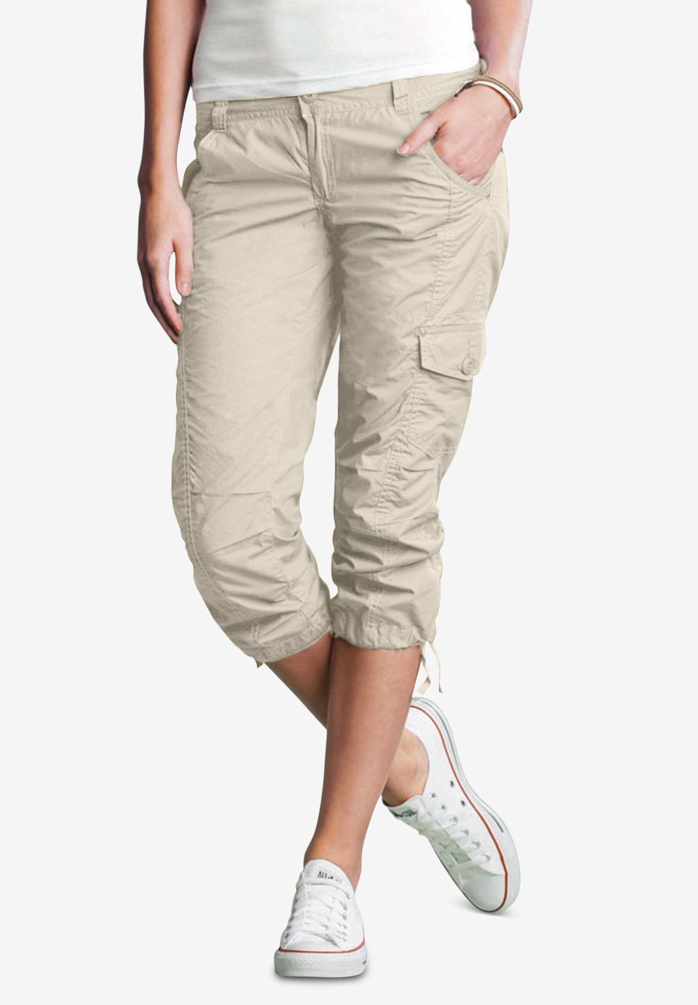 Stretch Cargo Capris by ellos® | Woman Within