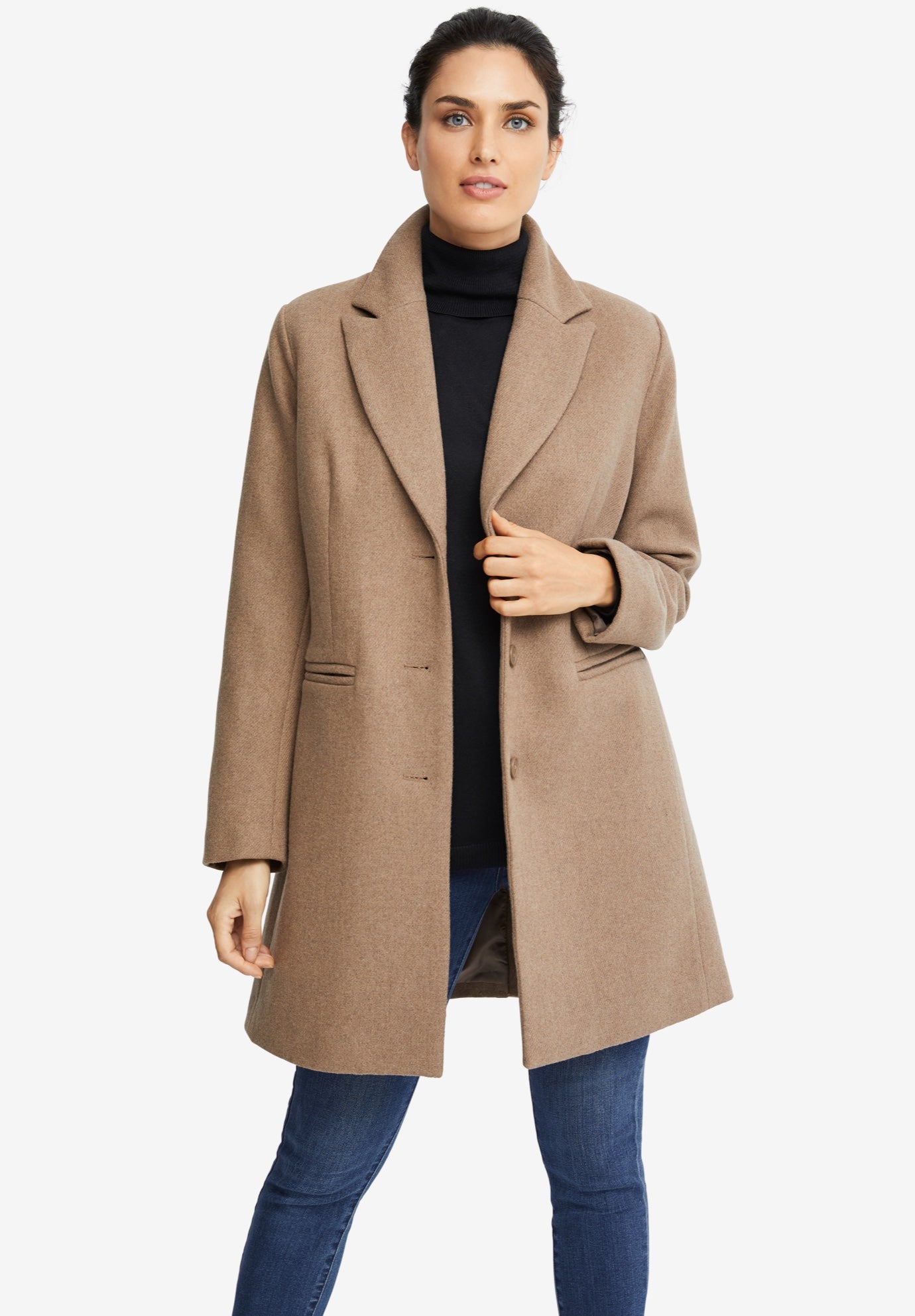 Woman within on sale wool coats