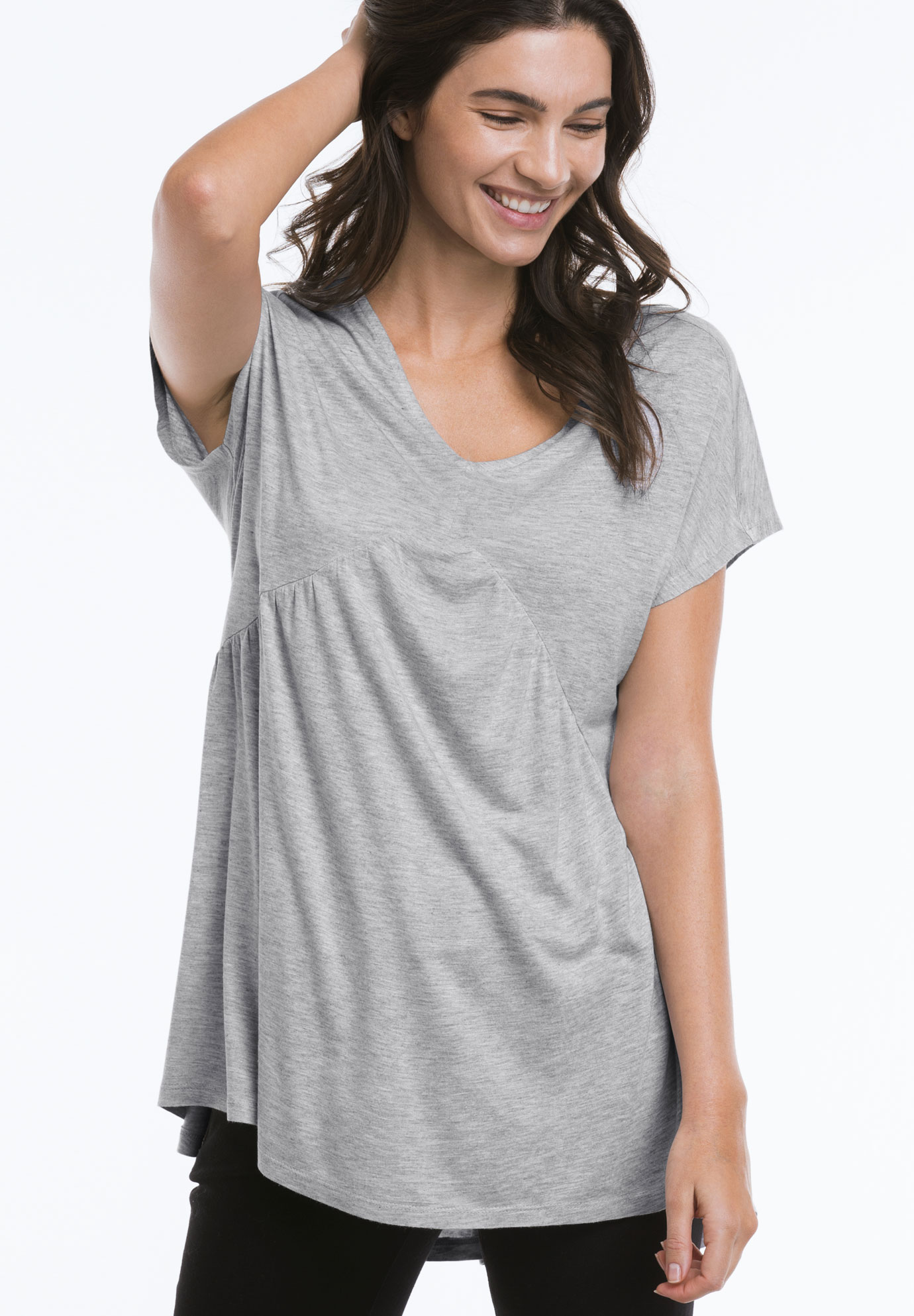 Shirred Tunic by ellos®| Plus Size Tops | Woman Within