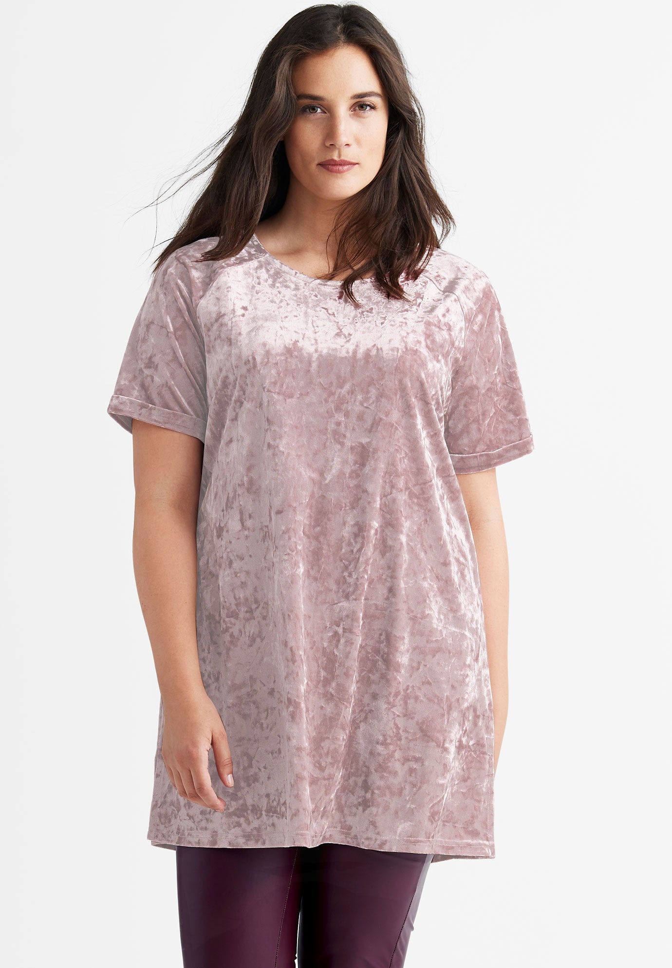 velour tunic by ellos plus size tops woman within blush by profile size chart