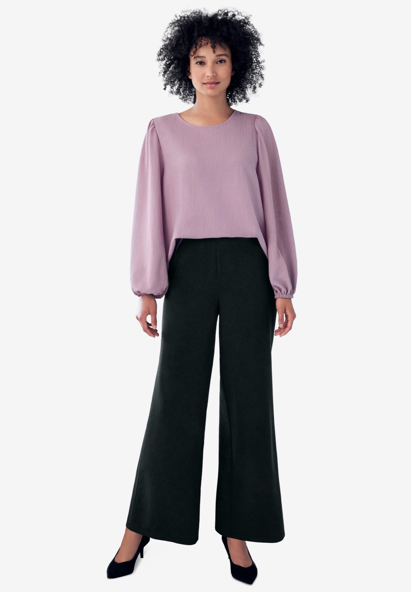 Wide Leg Soft Pants Woman Within