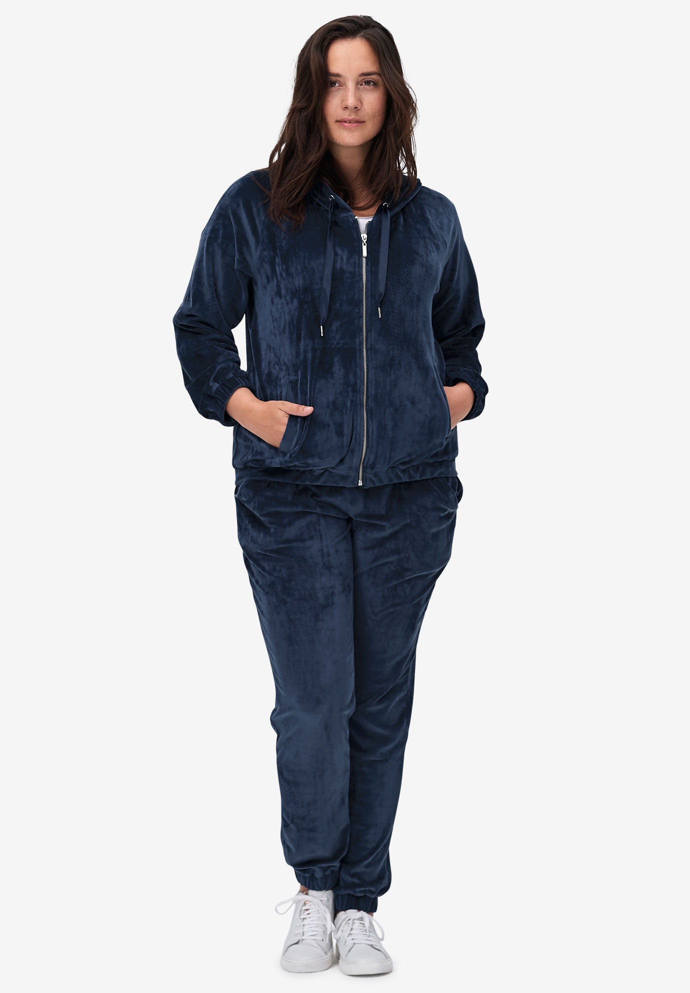 velour zip up sweatshirt