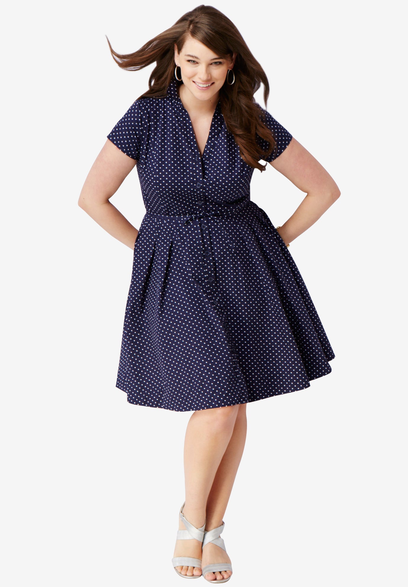 Sandy Shirtwaist Dress by ellos®| Plus Size Short Dresses | Woman Within