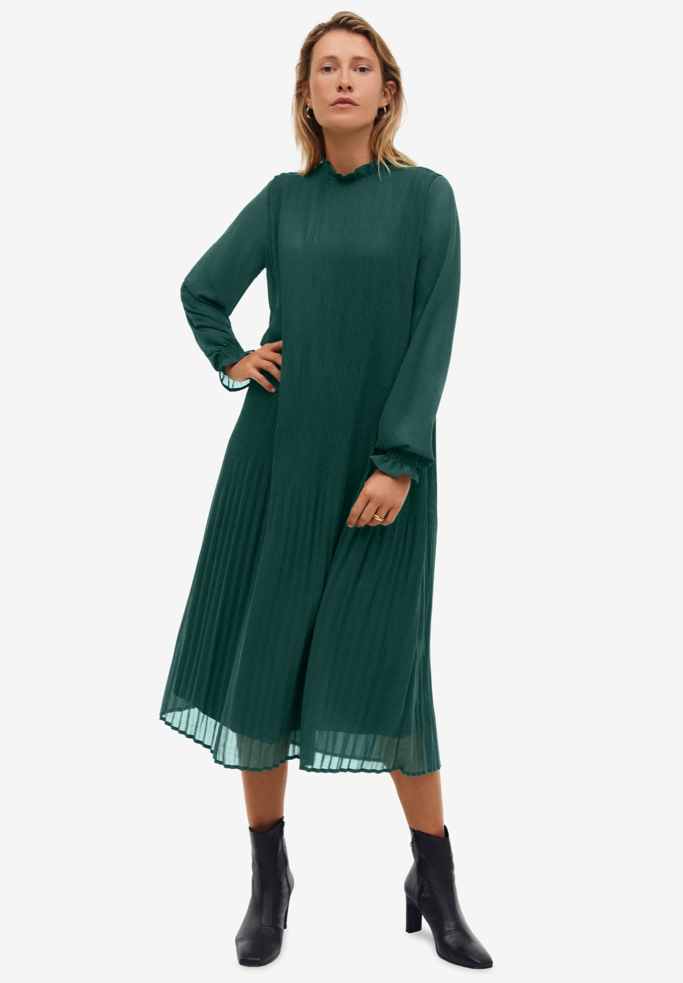 PLEATED GRACE MIDI DRESS main image 1
