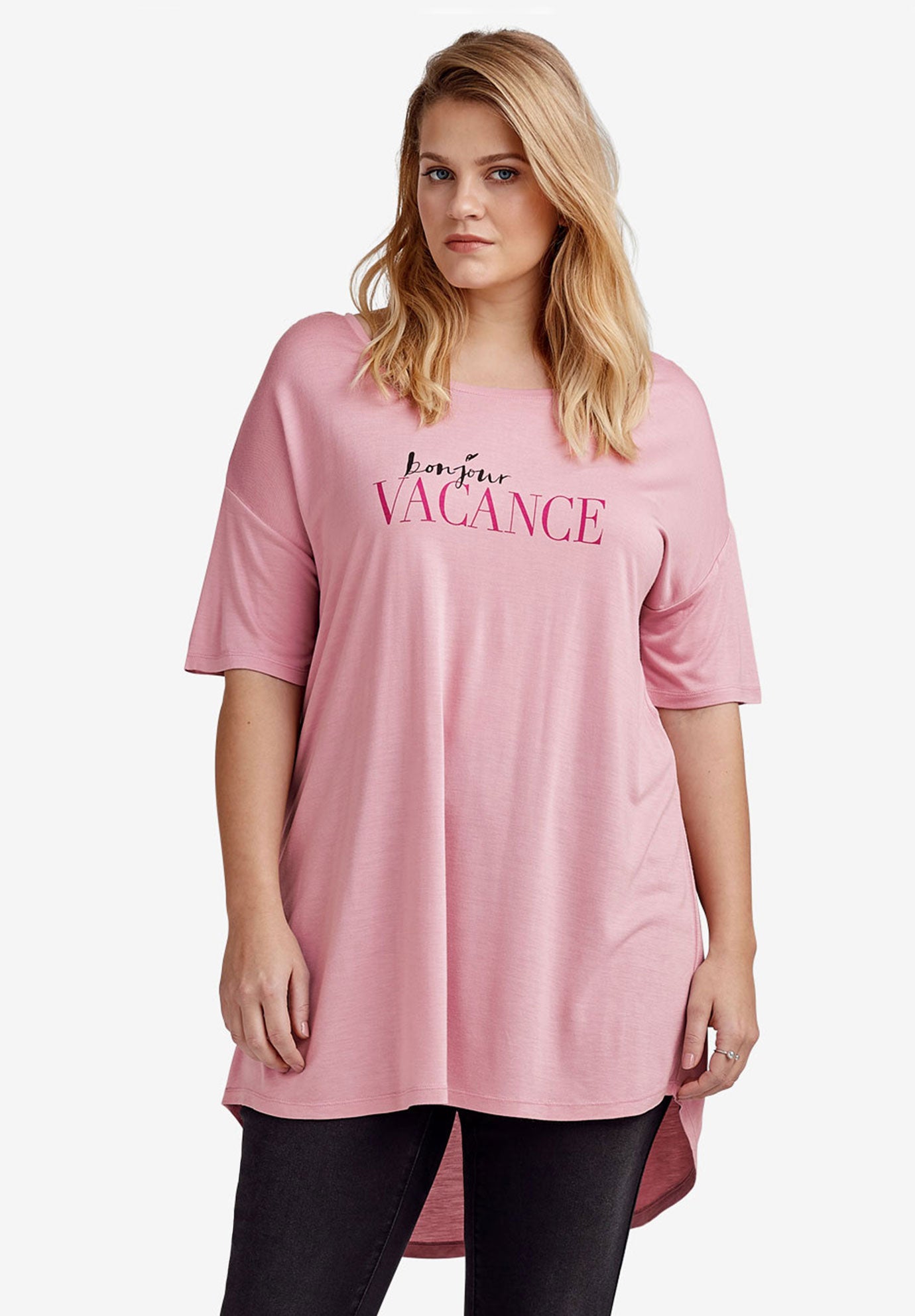 plus size hi low tunic