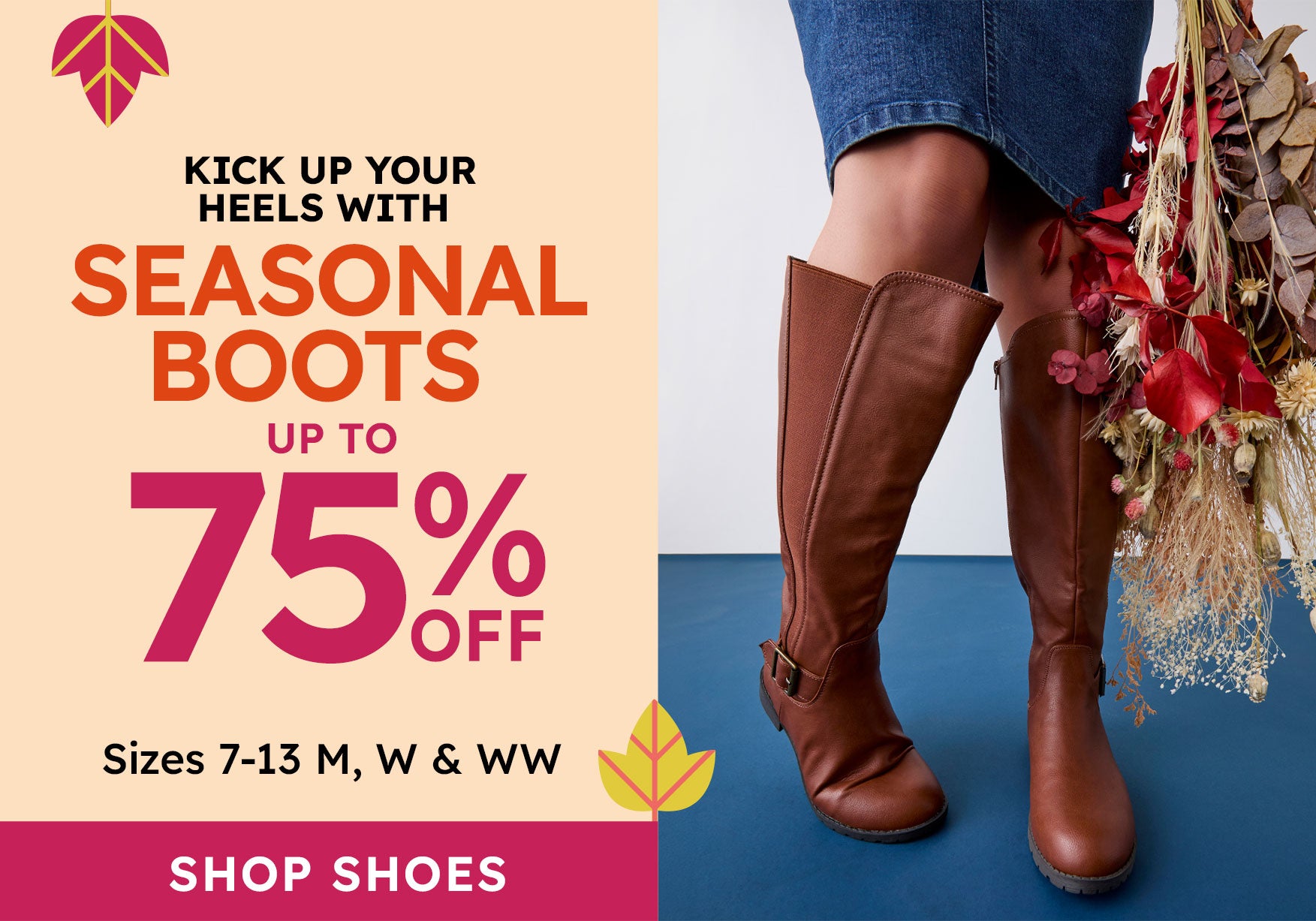 Shop Seasonal Boots 75%