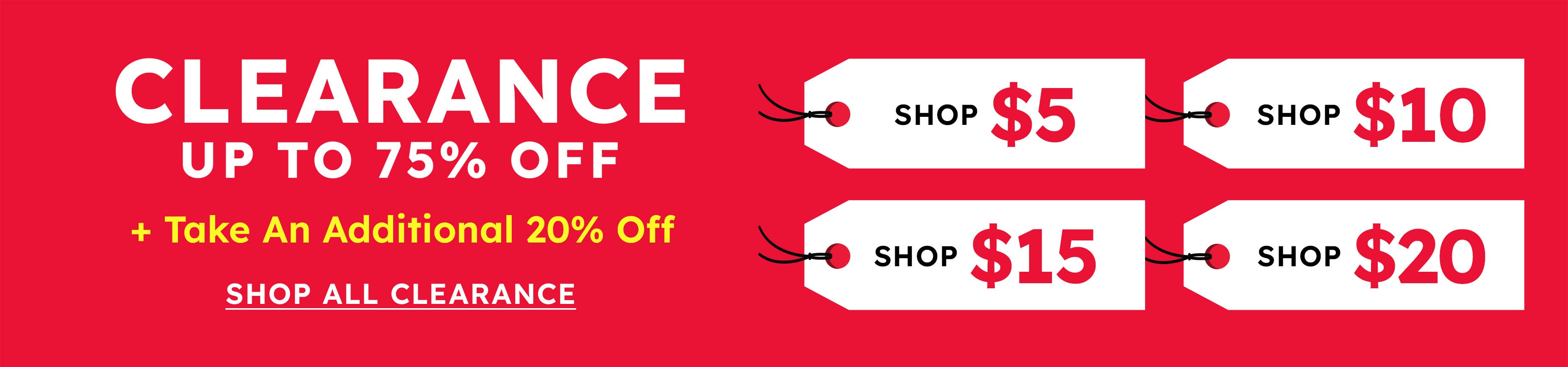 Clearance - Shop Now