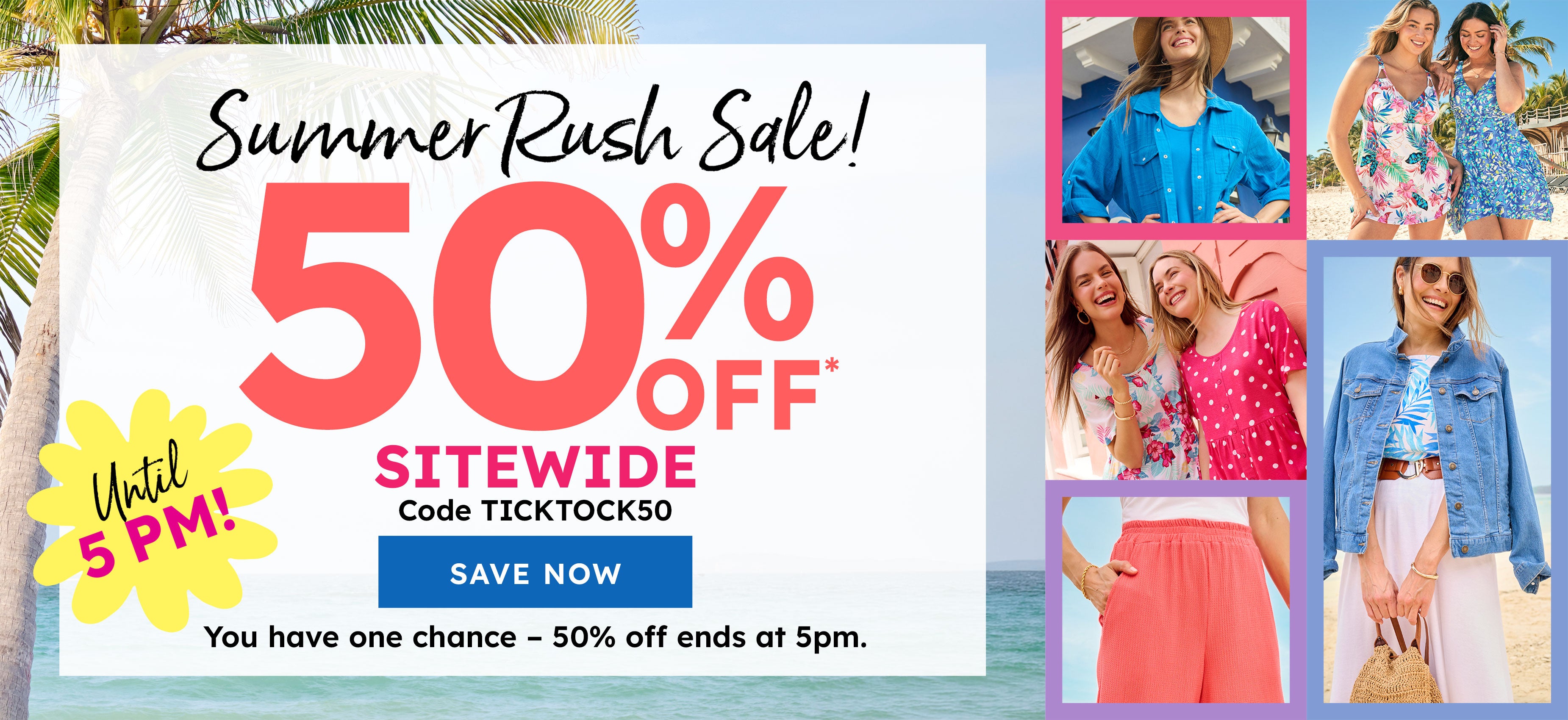 sitewide 50% off SHOP NOW