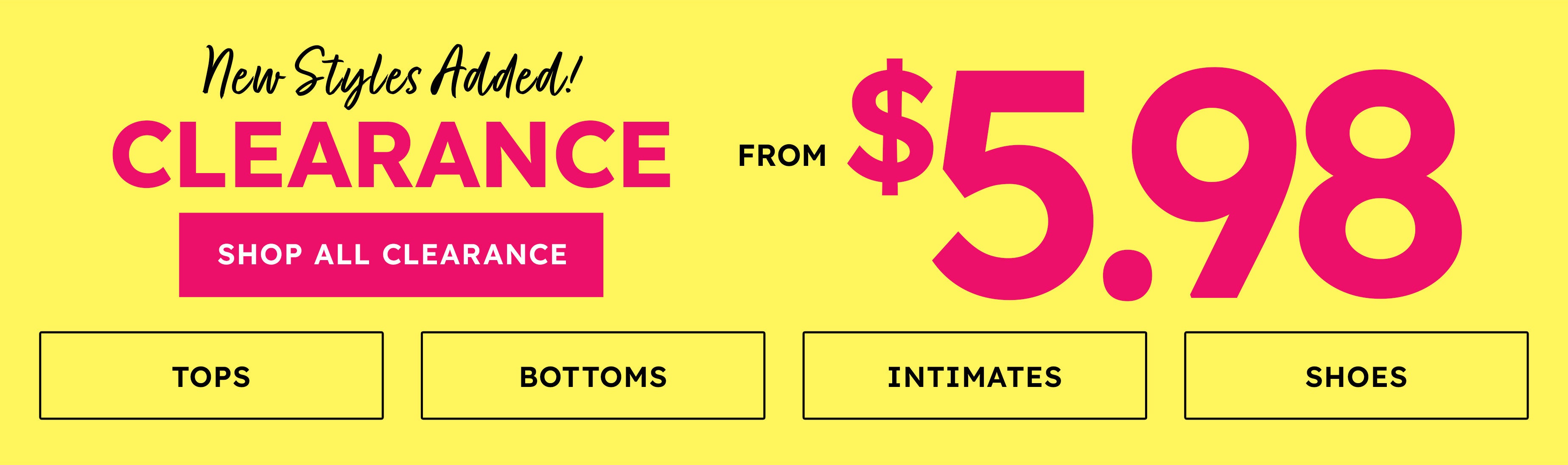 Clearance - Shop Now