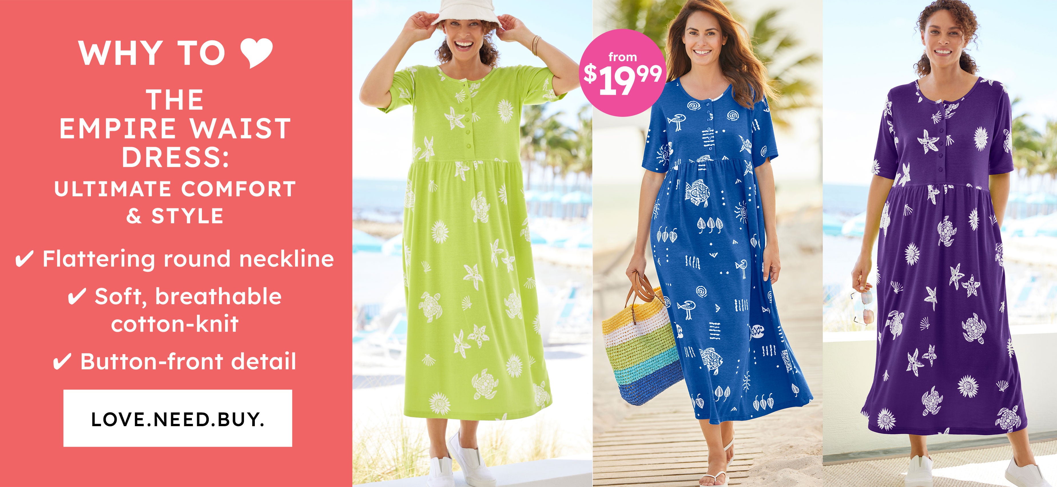 why to love the empire waist dress: ultimate comfort & style love need buy