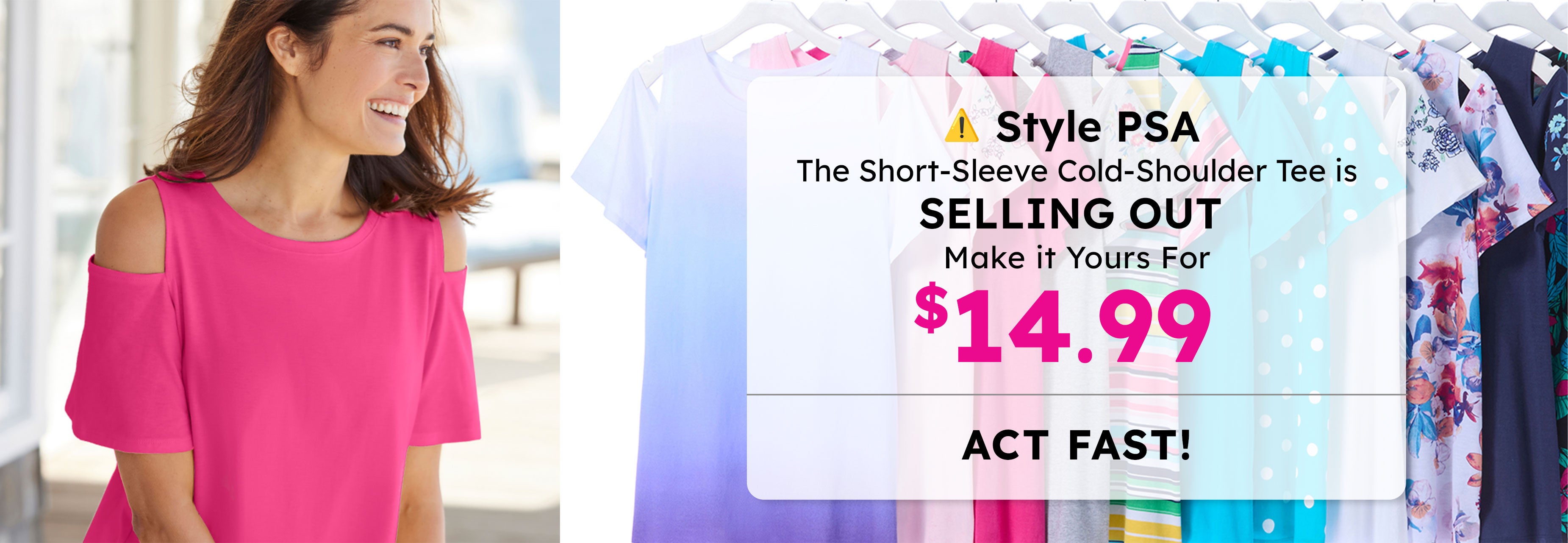 style psa the short sleev cold shoulder tee i selling out make it yours for $14.99 act fast!
