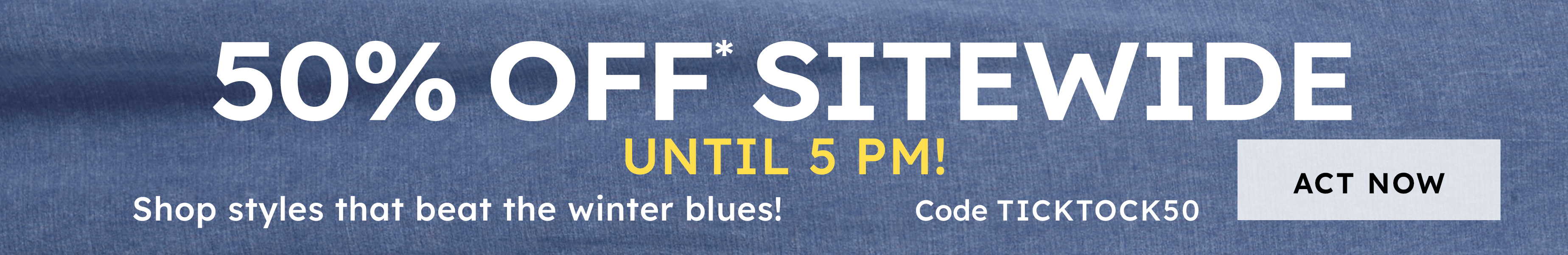 sitewide 50% off