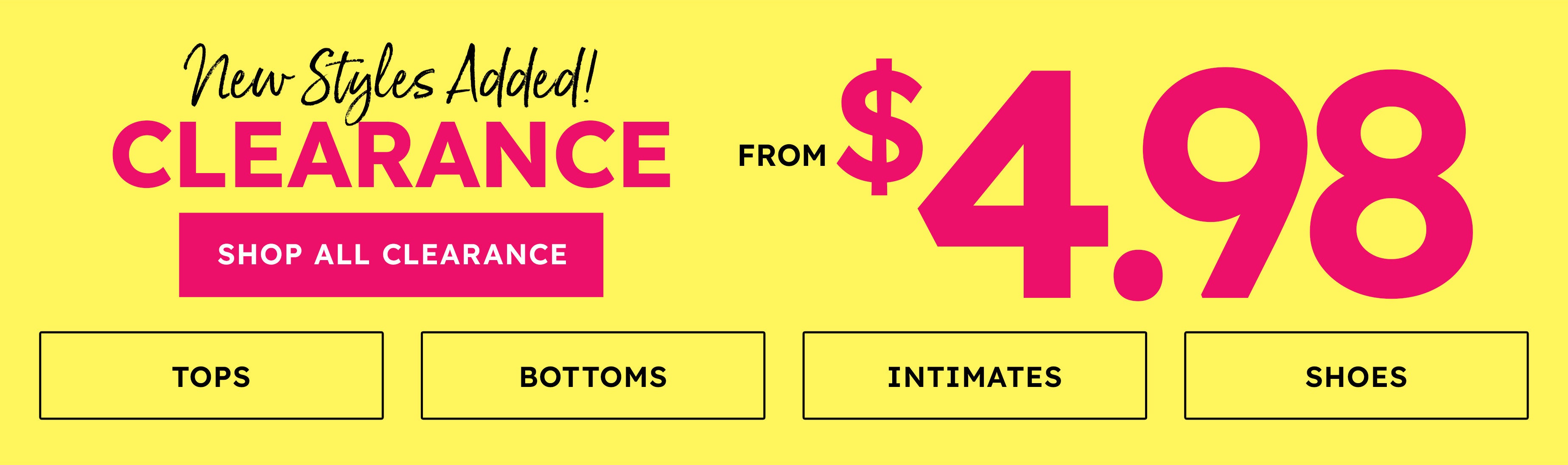 Clearance - Shop Now