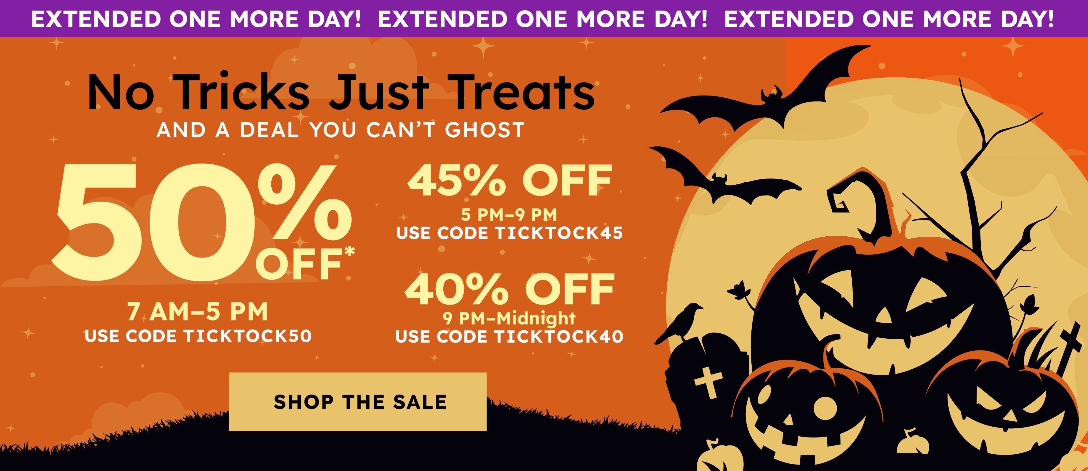 no tricks just treats ticktock shop the sale