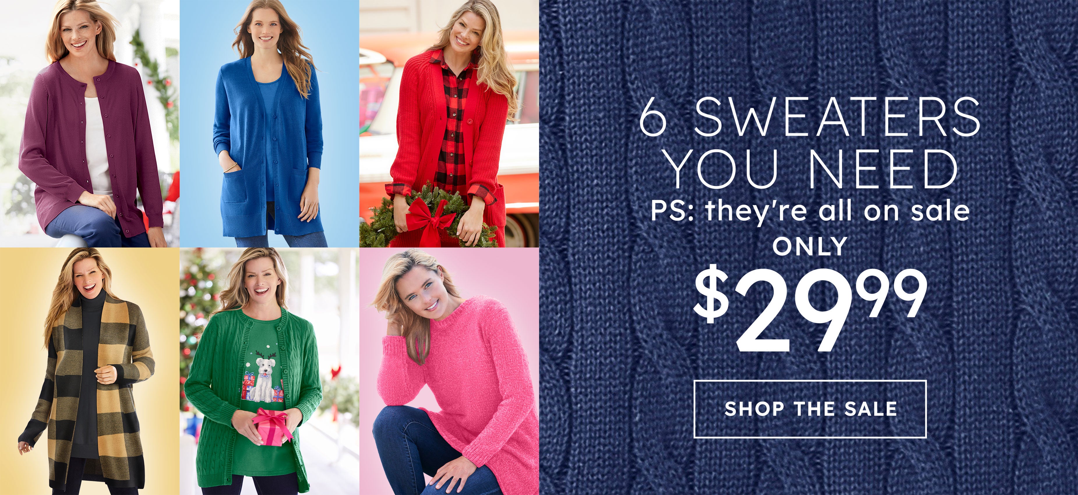 sweaters at $29.9 only shop the sale