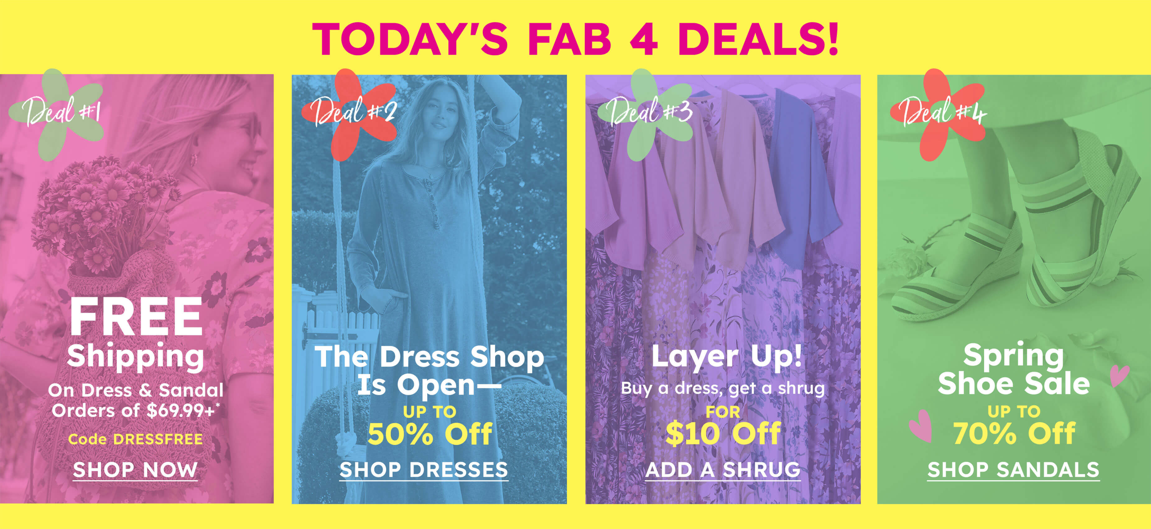 today fab 4 deals