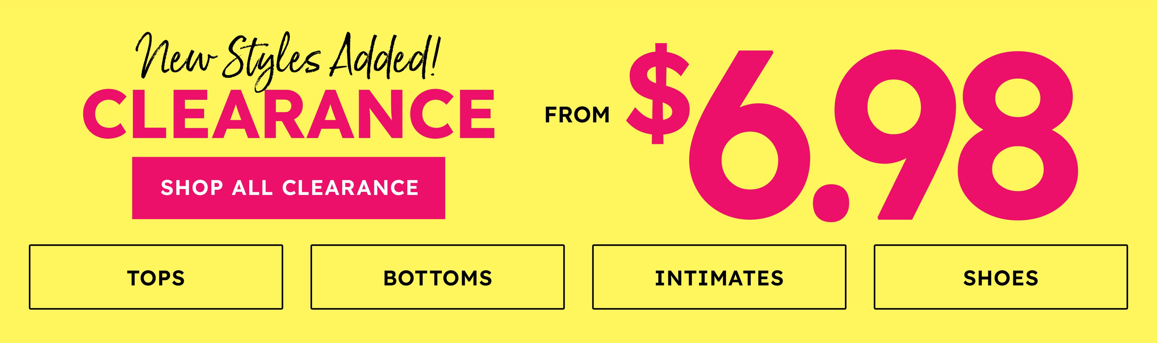 Clearance - Shop Now