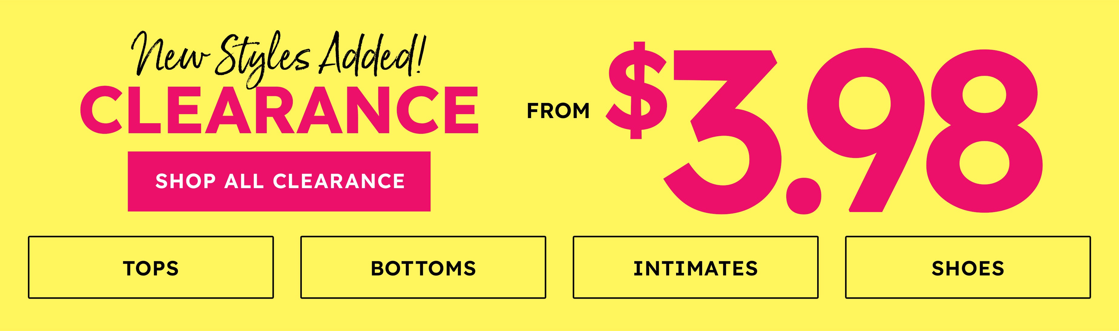 Clearance - Shop Now