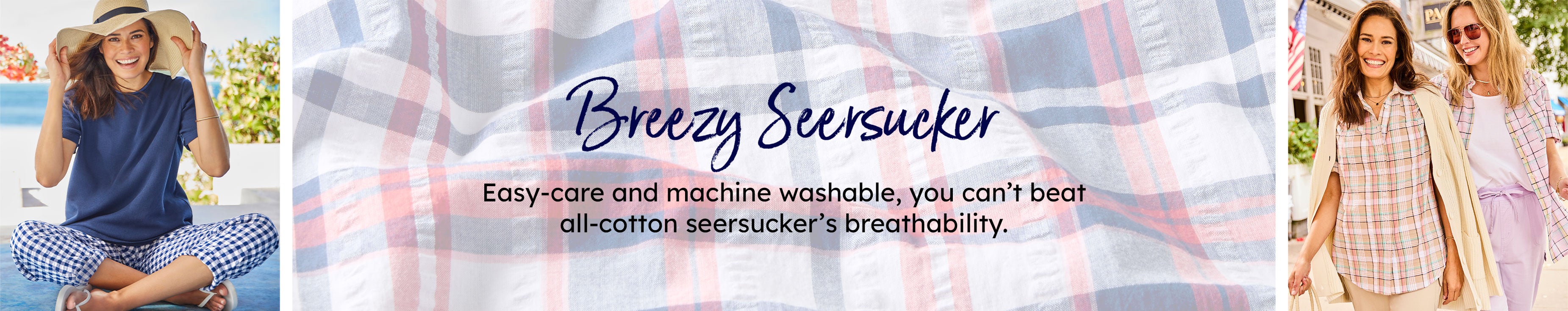 Breezy seersucker fabric shop now