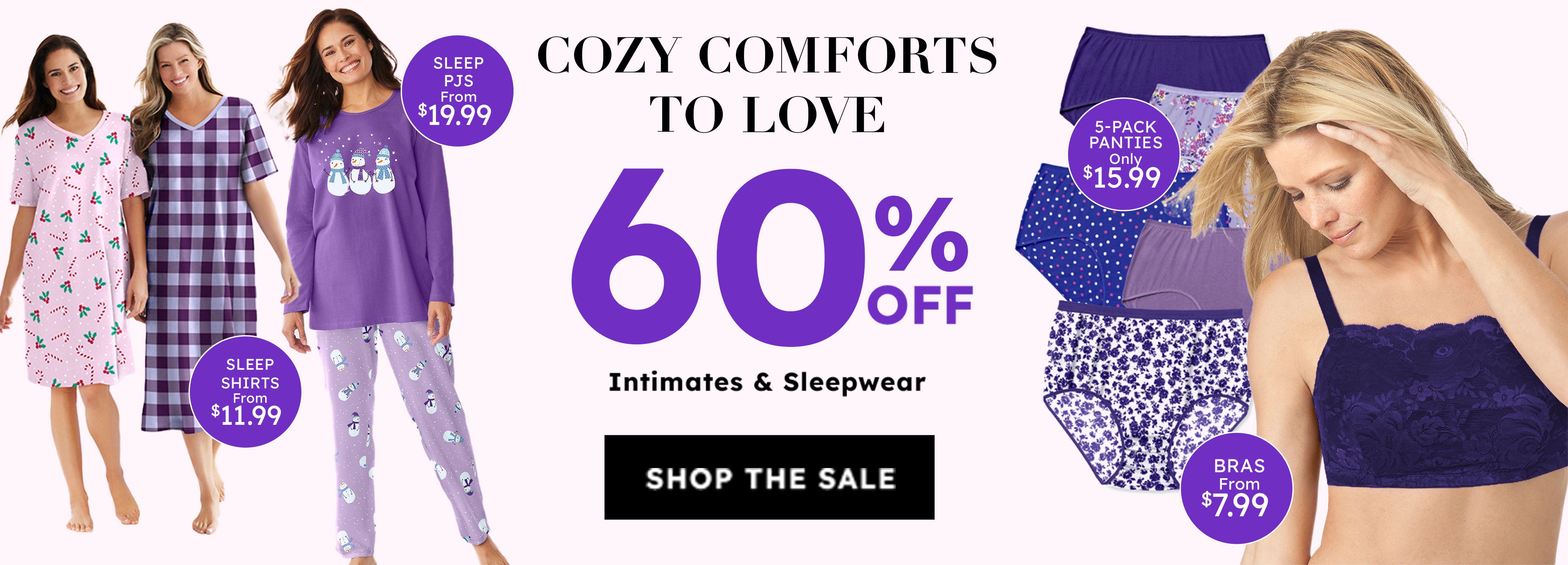 Cozy comforts to love 60% off intimates & sleepwear shop the sale