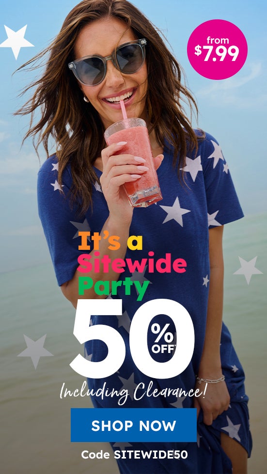 SITEWIDE50 50% OFF shop now
