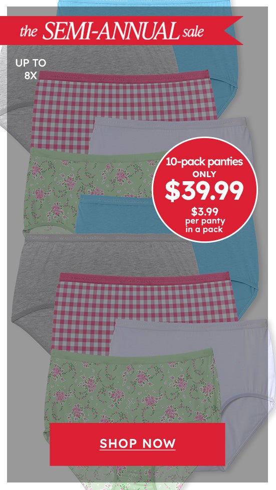 10-pack panties @ 39.99