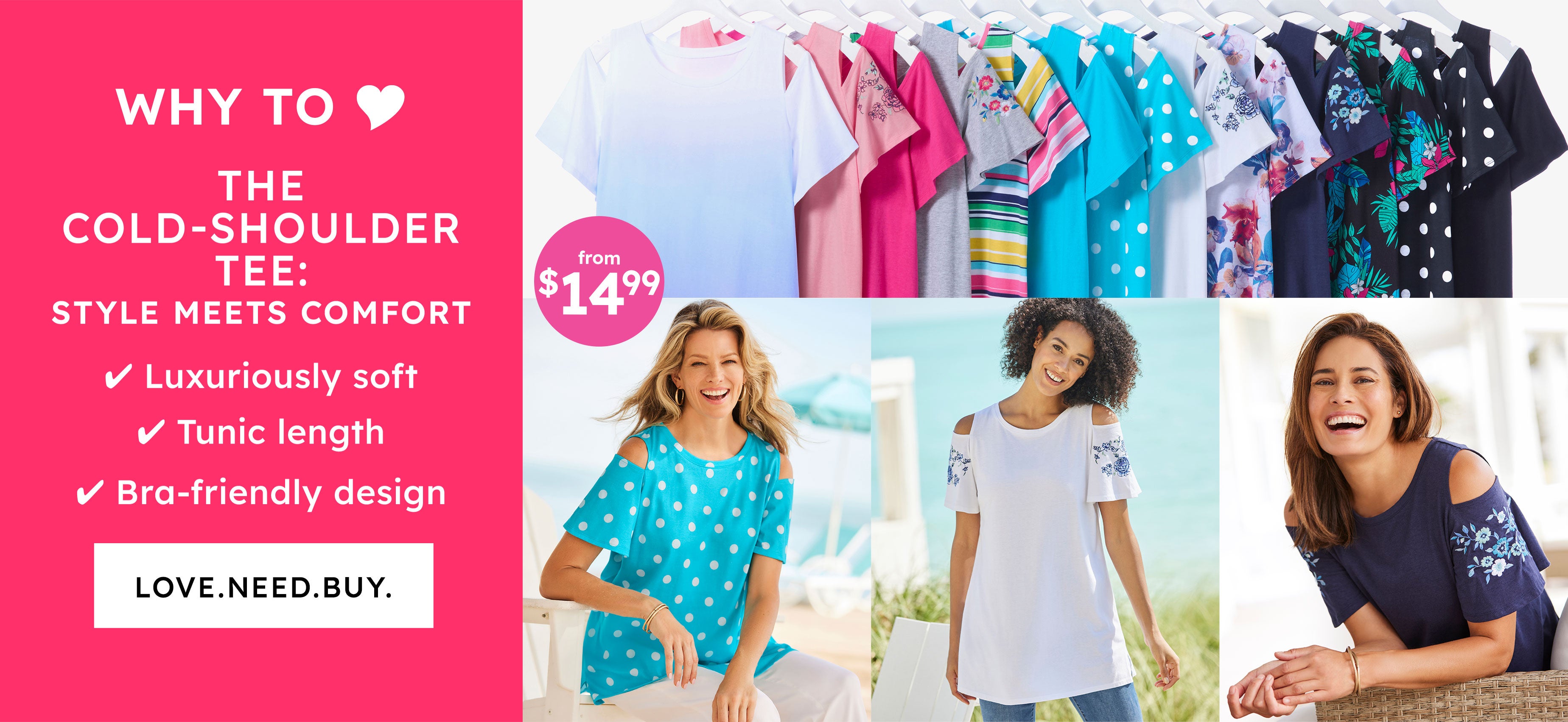why to love the cold-shoulder tee: style meets comfort love need buy