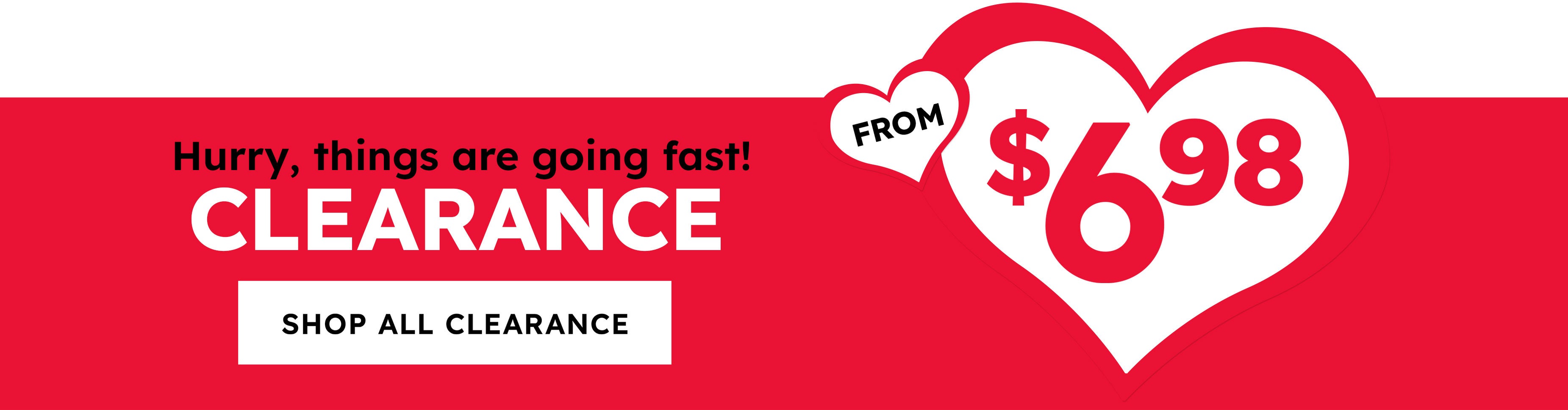 clearance sale shop NOW