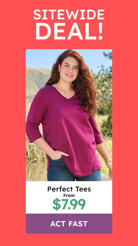 Siteside deal perfect tees from $7.99 Act fast