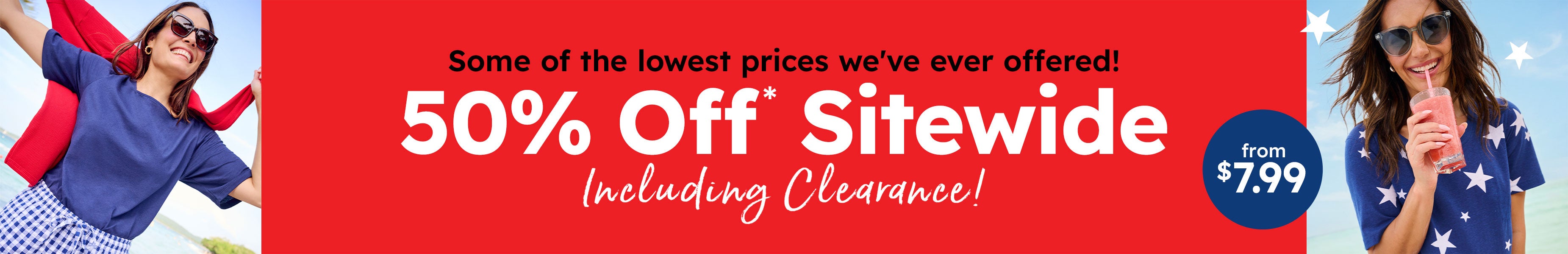 sidewide 50% off shop now