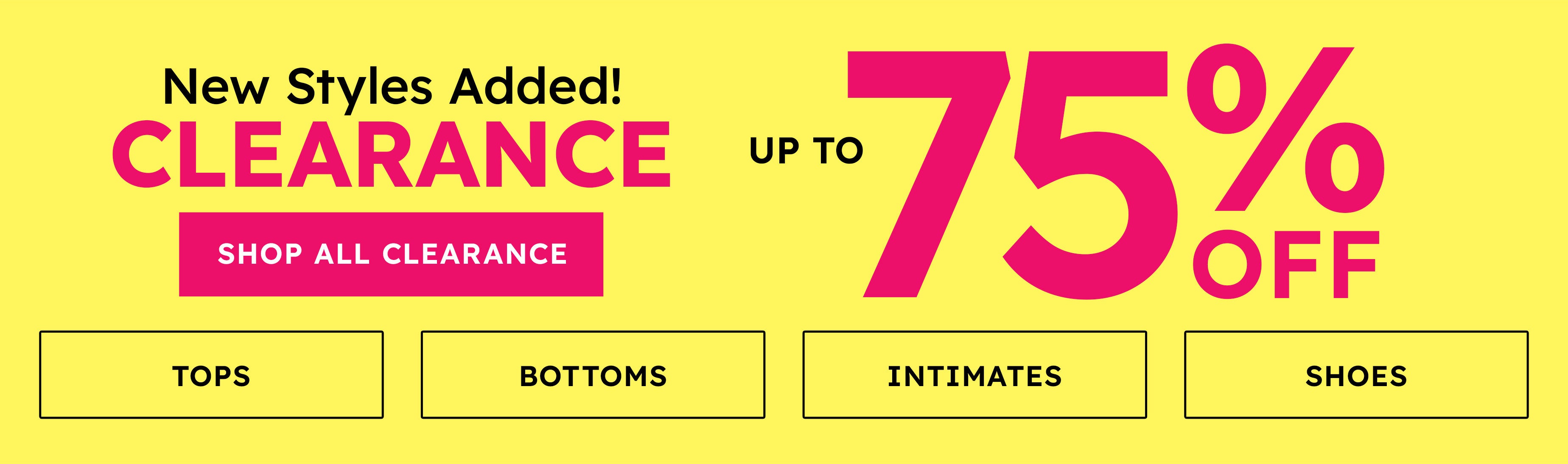 Clearance - Shop Now
