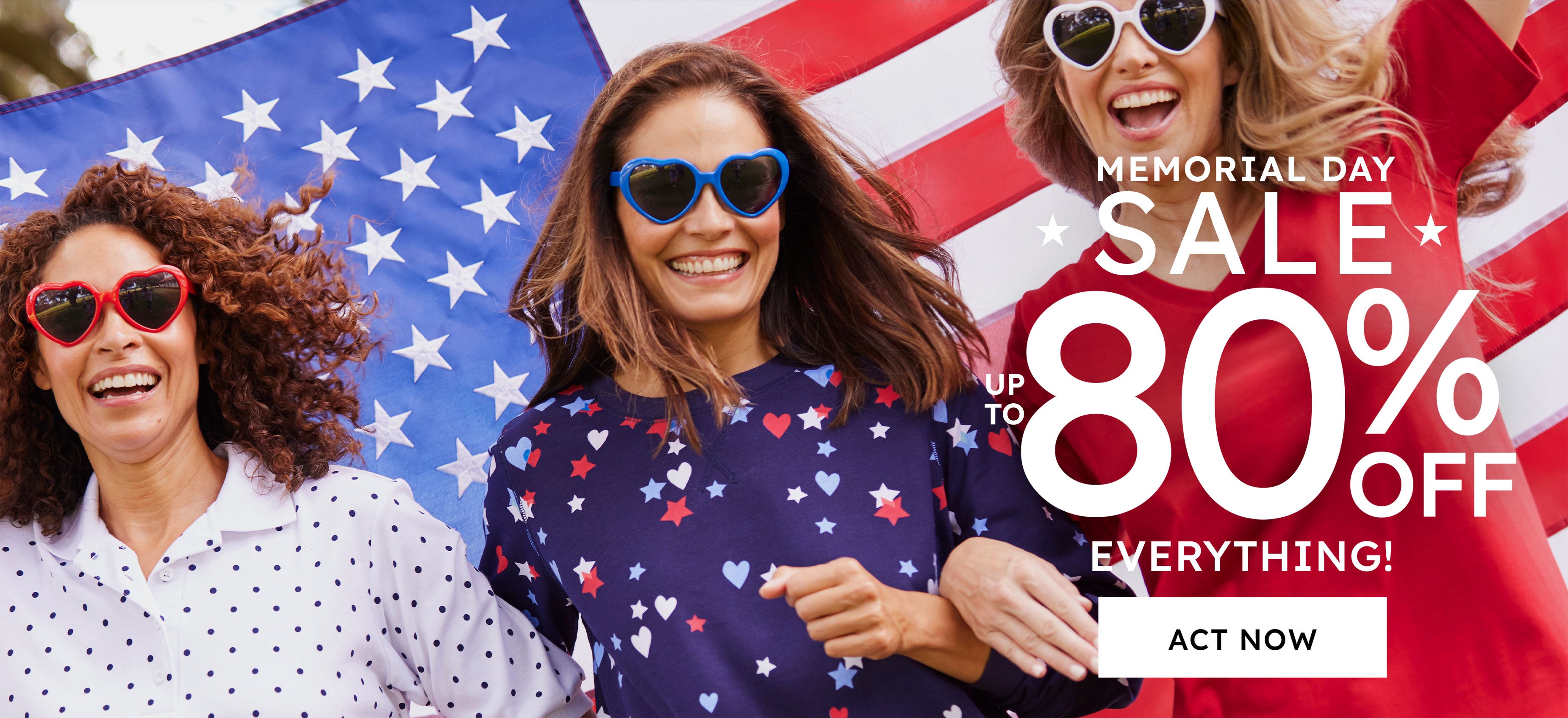 Memorial day sale up to 75% off everything act now