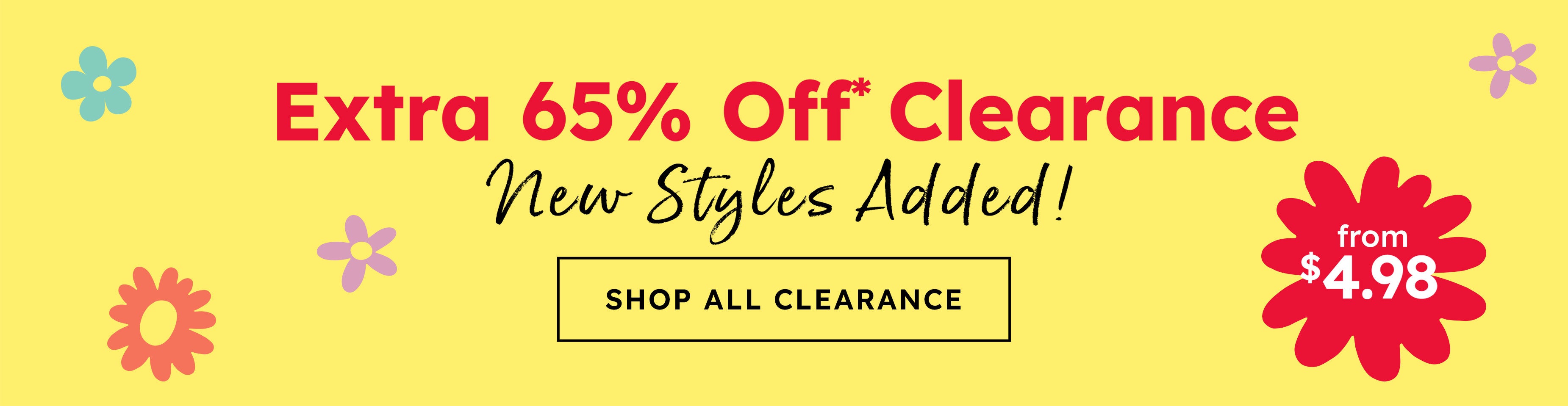 clearance sale shop NOW