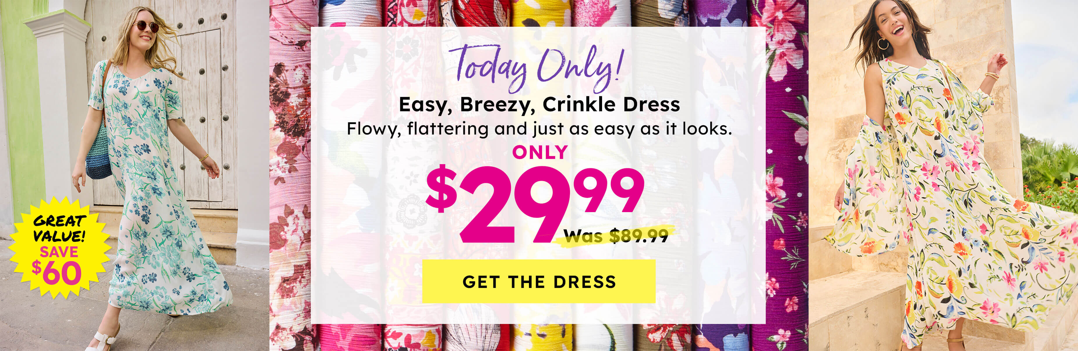 Today only easy breezy crinckle dresses - Shop Now