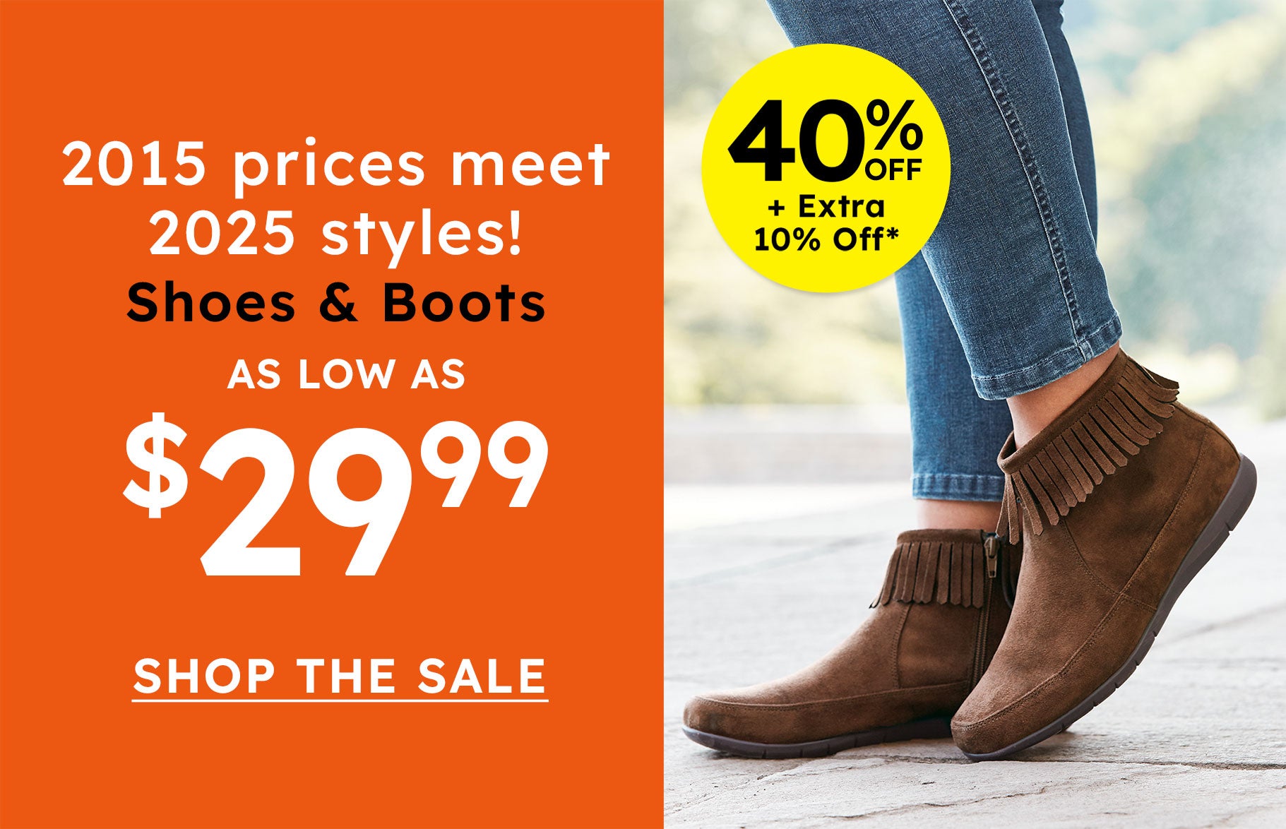 Shoes & boots as low as $29.99 shop the sale