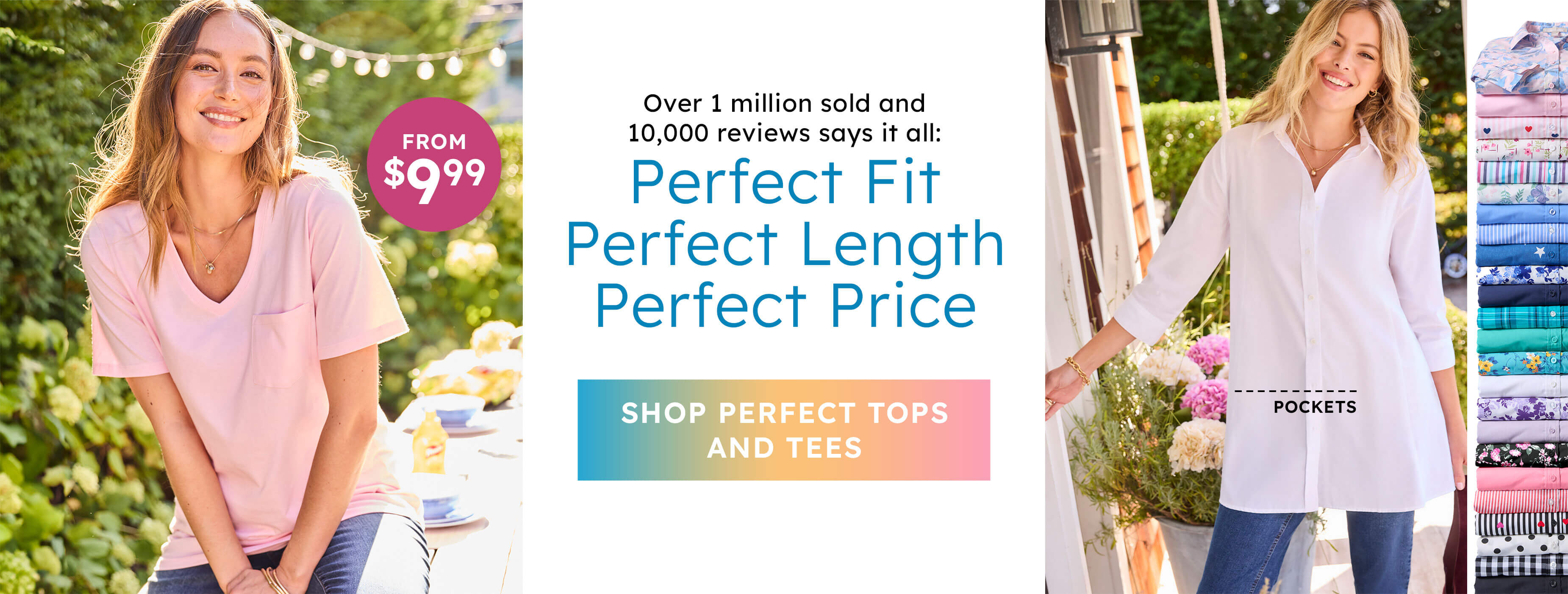 Perfect fit guarantee free exchanges for 60 days learn more