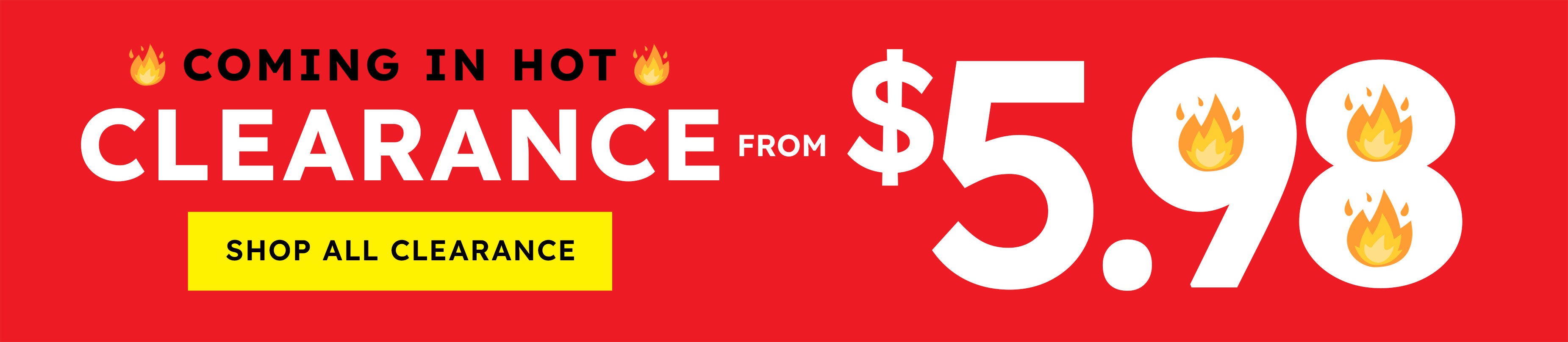 Clearance - Shop Now