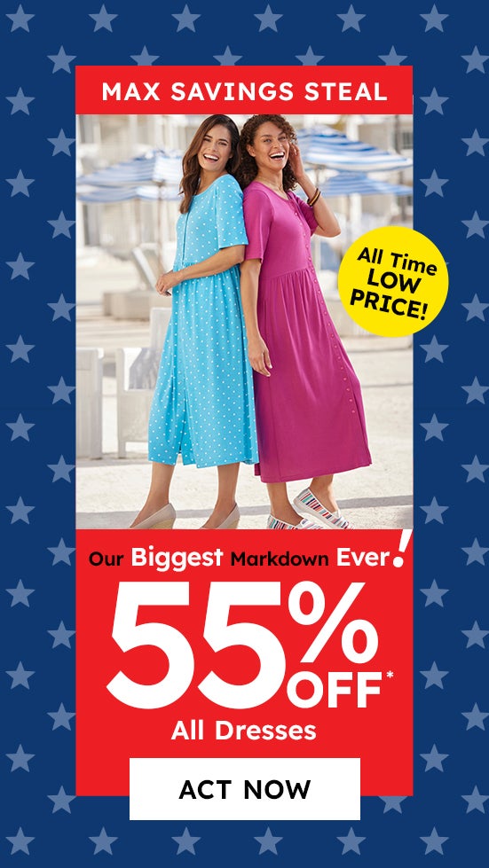 55% OFF DRESSES shop now