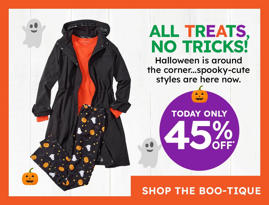 all treats No tricks today only 50% off shop now