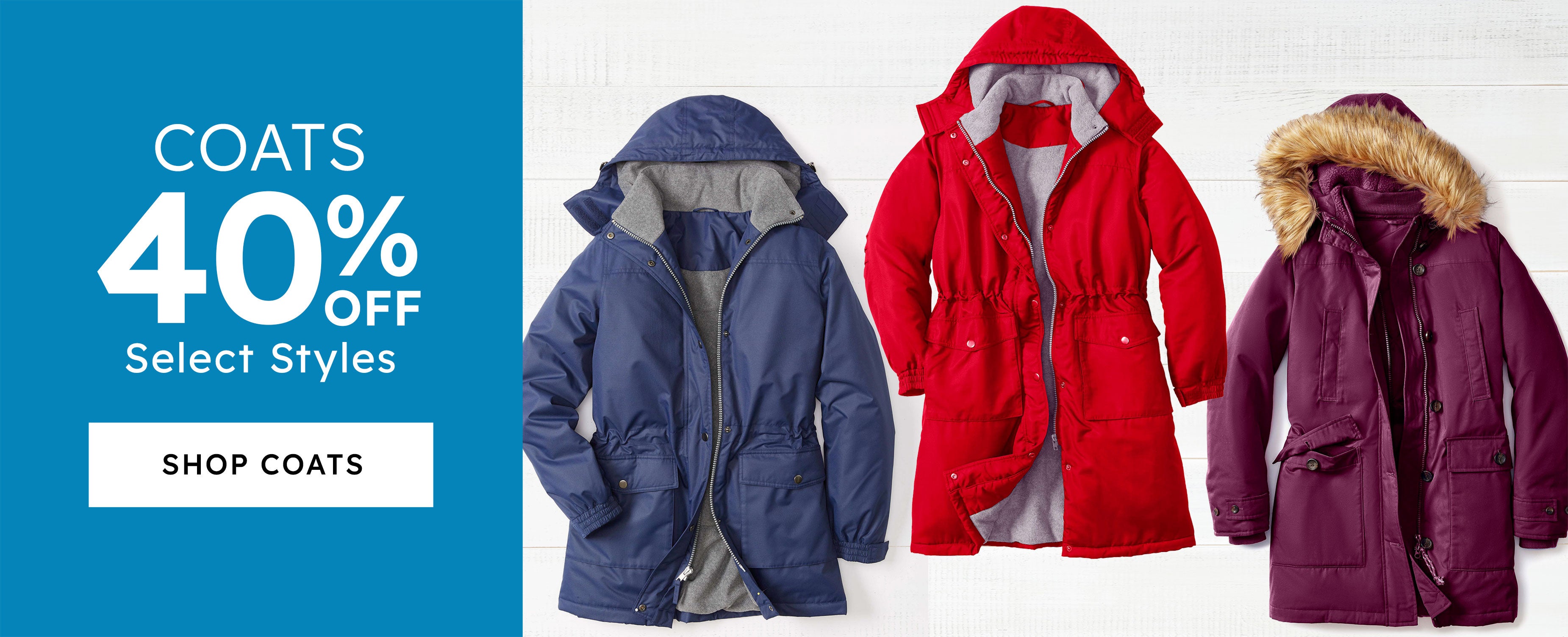 COATs 40% off Select Styles shop the sale