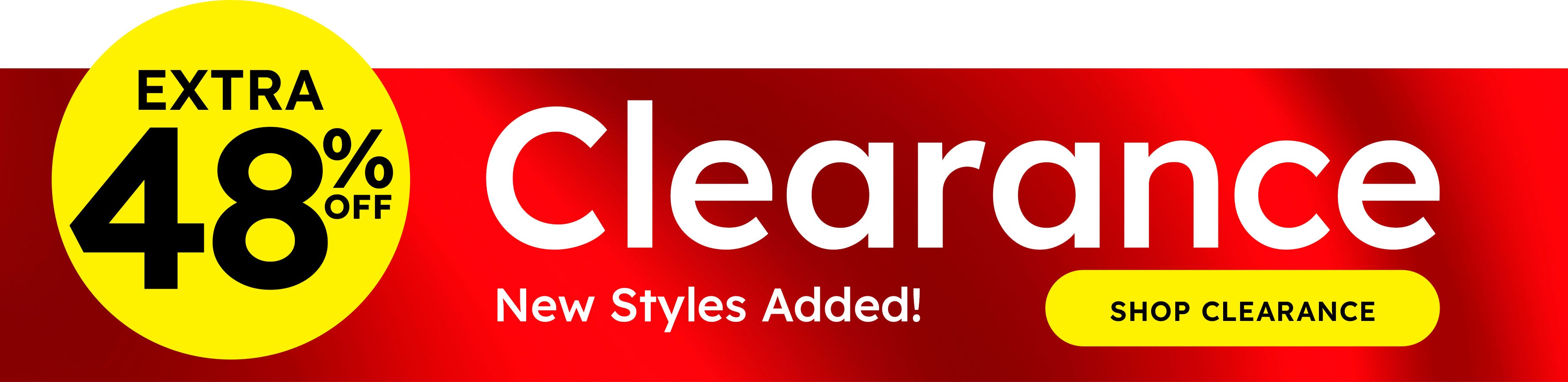 Clearance - extra 48% off - Shop Now