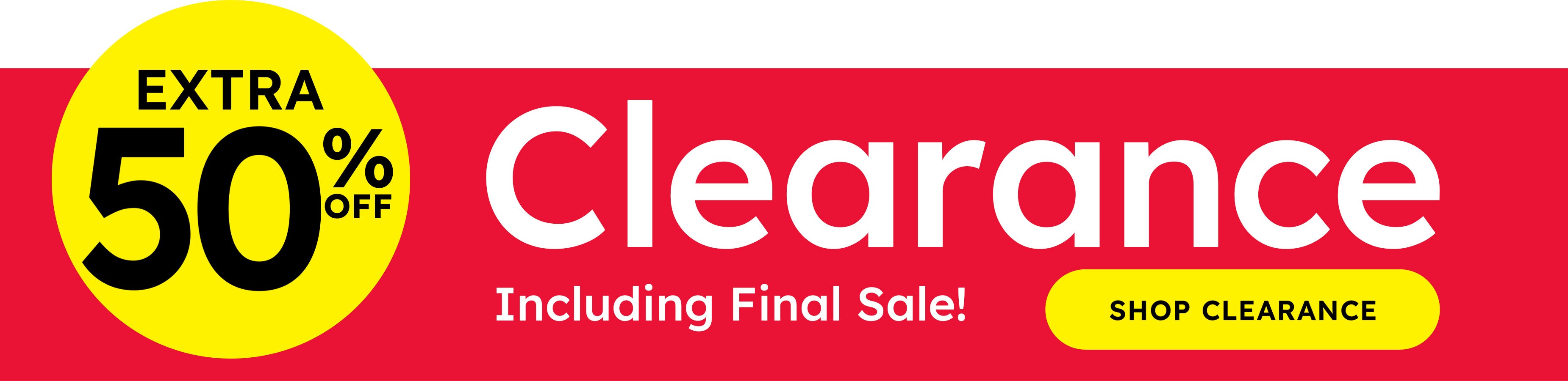 clearance sale shop NOW