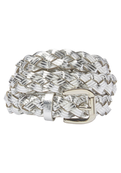 Women’s Metallic Braided Belt - Silver Tone Textured Silver Tone Braided Chain Waist Belt | eBay main image 3