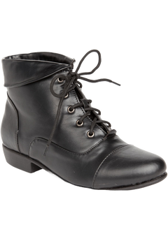 Wide Width The Darcy Bootie with Lace-Up Detailing, Black Woman