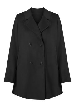 ジャケット・アウター T/SEHNE double layered pea coat black Mens Trench Coats Mid Long Single Breasted Pea Coat Casual Winter