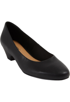 Block Heel Pumps - The Vida Slip On, Black | Woman Within